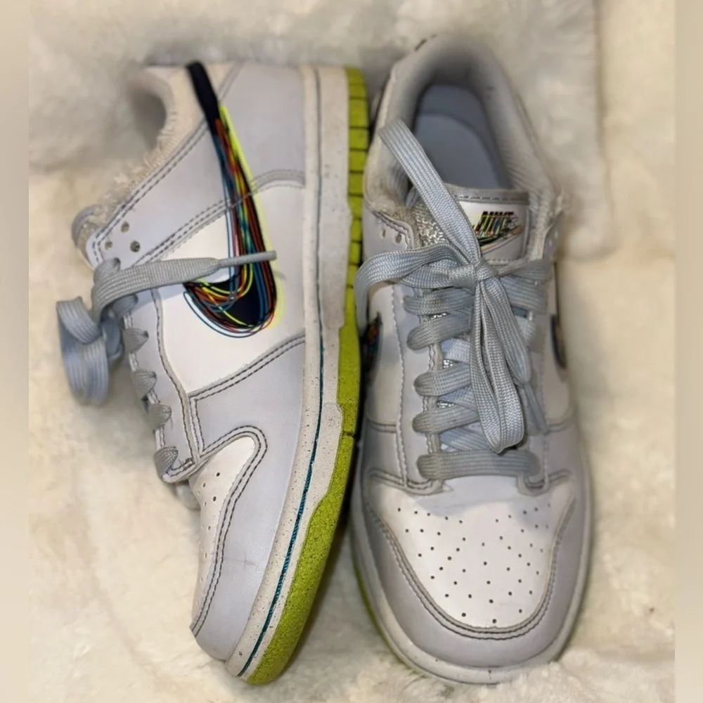 Nike Dunk Low 3D Swoosh Grey (GS) Size 4Y